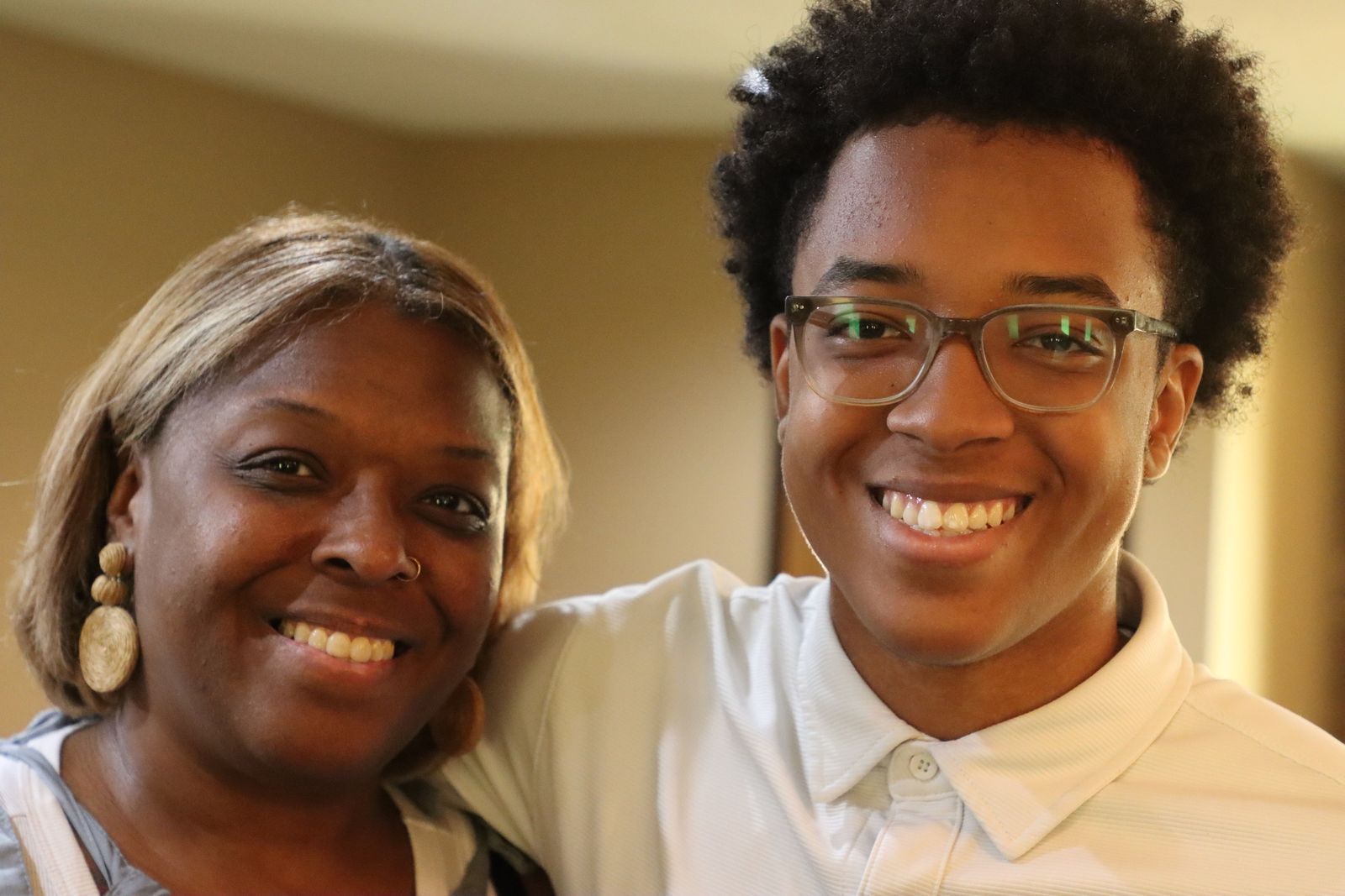 Two smiling members of Communion House